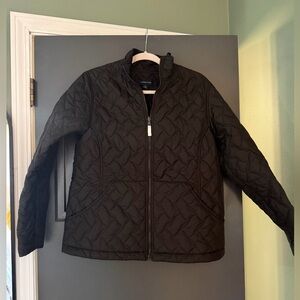Lands' End Chocolate Brown Quilted Jacket